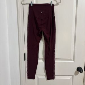 Lululemon Athletica Burgundy Leggings
